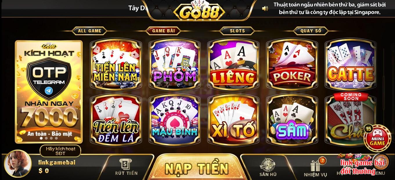 Về thể loại game bài, Go88 mang đến cho cộng đồng thành viên rất nhiều lựa chọn